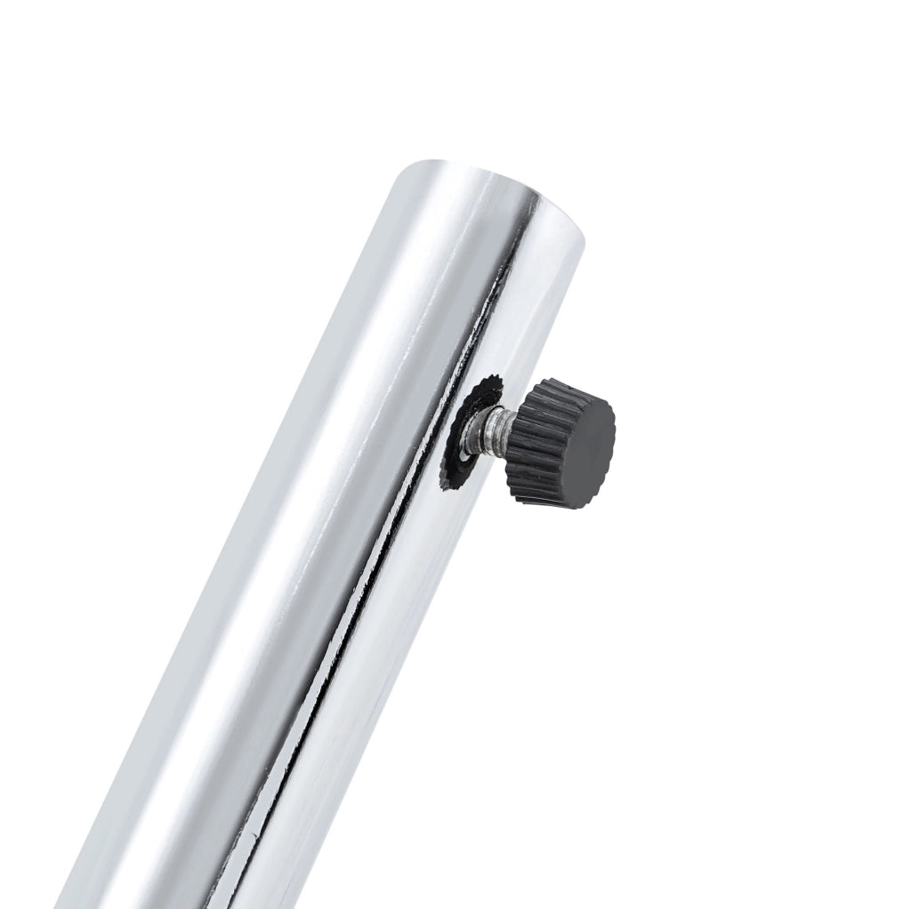 Tavolino basso rotondo 85 cm in MDF noce e metallo cromato, per piccoli spazi