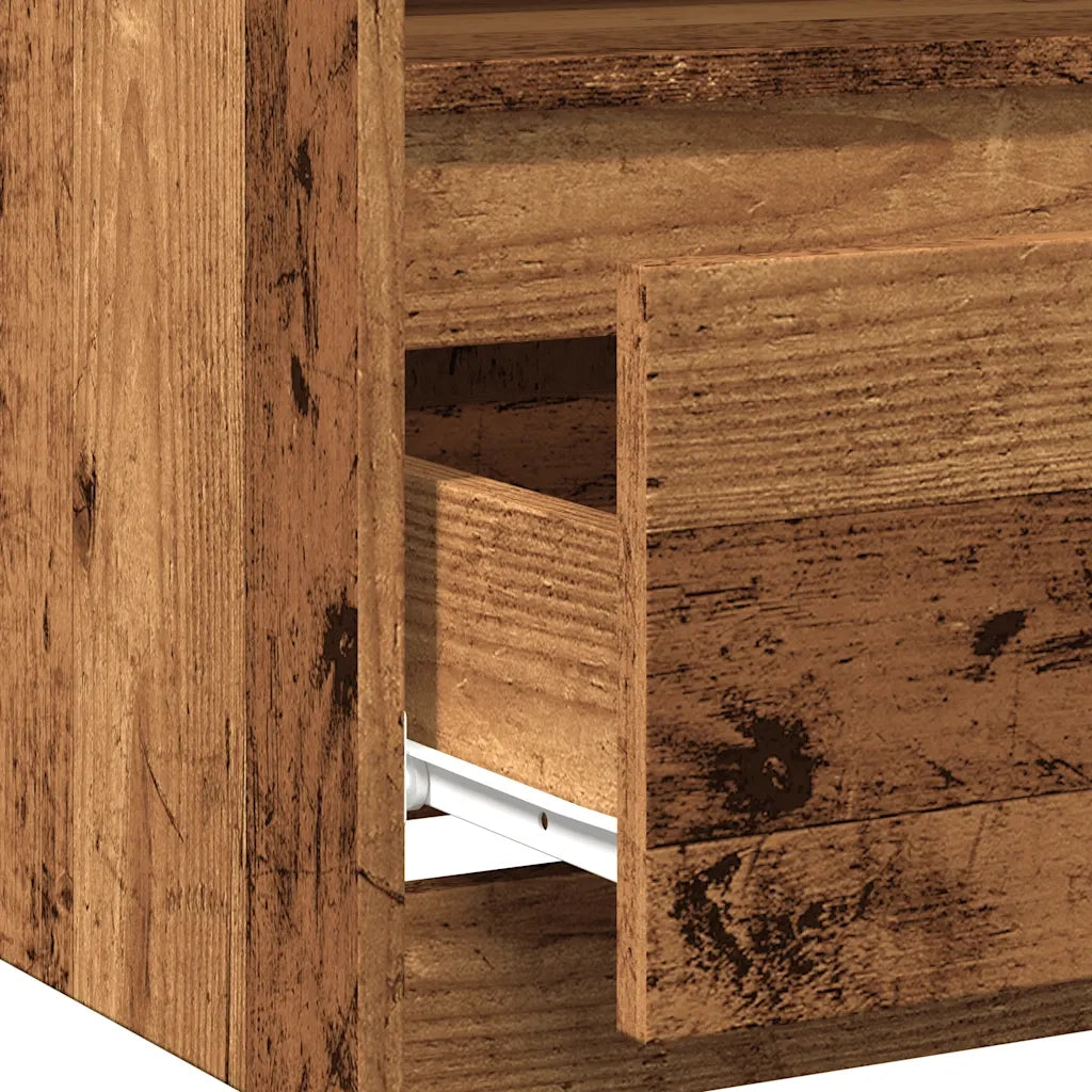 Comodino Legno Antico 40x40x50 cm in Legno Multistrato 856498