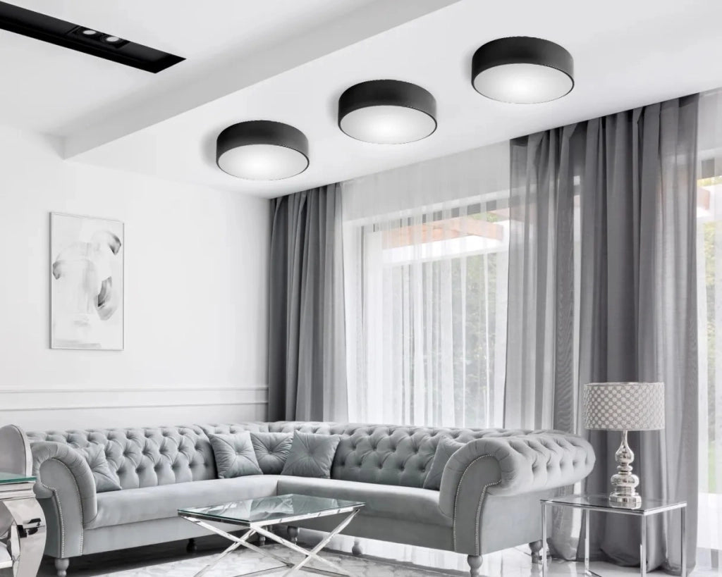 Lampada Plafoniere 30cm Rotonda Bianco Da Soffitto APP641-3C