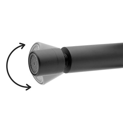 Set miscelatori lavabo alto e bidet nero opaco con leva zigrinata Gemini