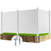 Recinzione Frangivista da Esterno 3 Pannelli in PVC Bianco 1270x1270mm Schermo Privacy per Giardino e Condizionatore