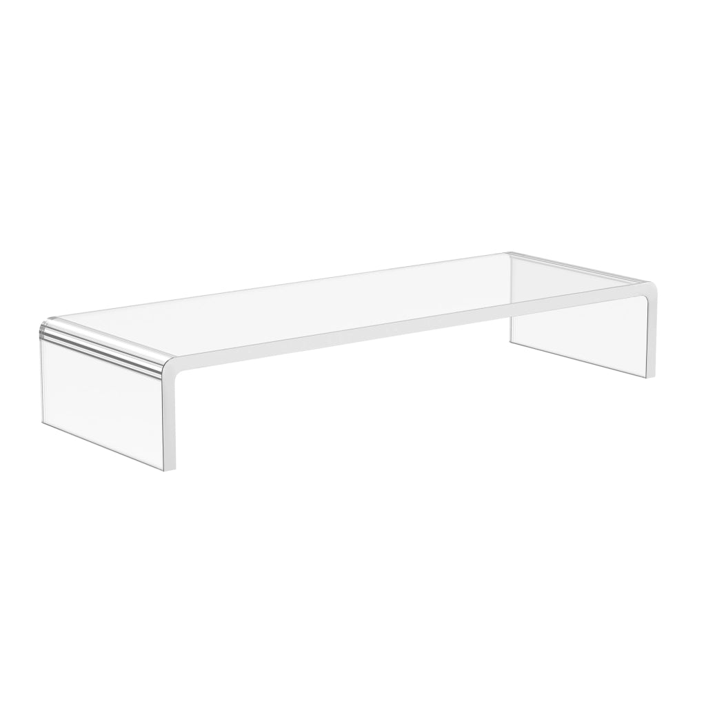 Supporto monitor 53x19x9 cm con spazio per tastiera in acrilico trasparente