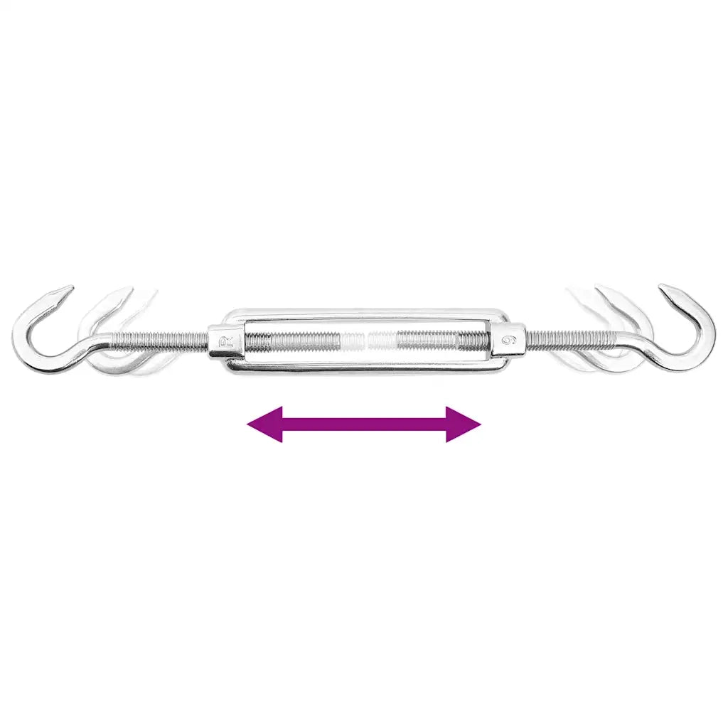 Set Accessori per Vela Parasole 8 pz in Acciaio Inossidabile 310243