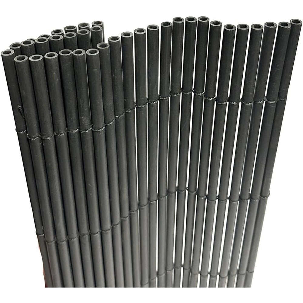 Arella con Cannette in Plastica Nere Plasty Verdelook Formato: 1,5 x 3 m