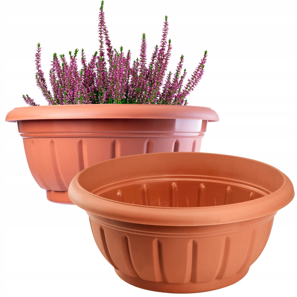 KADAX Coprivaso per fiori, ciotola, cimitero, tomba, fiori, plastica, cimitero, 23 cm, 2 pezzi