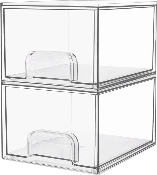 Set di ripiani sovrapposti con 16 mattonelle antiscivolo per comodino e bagno - set da 2