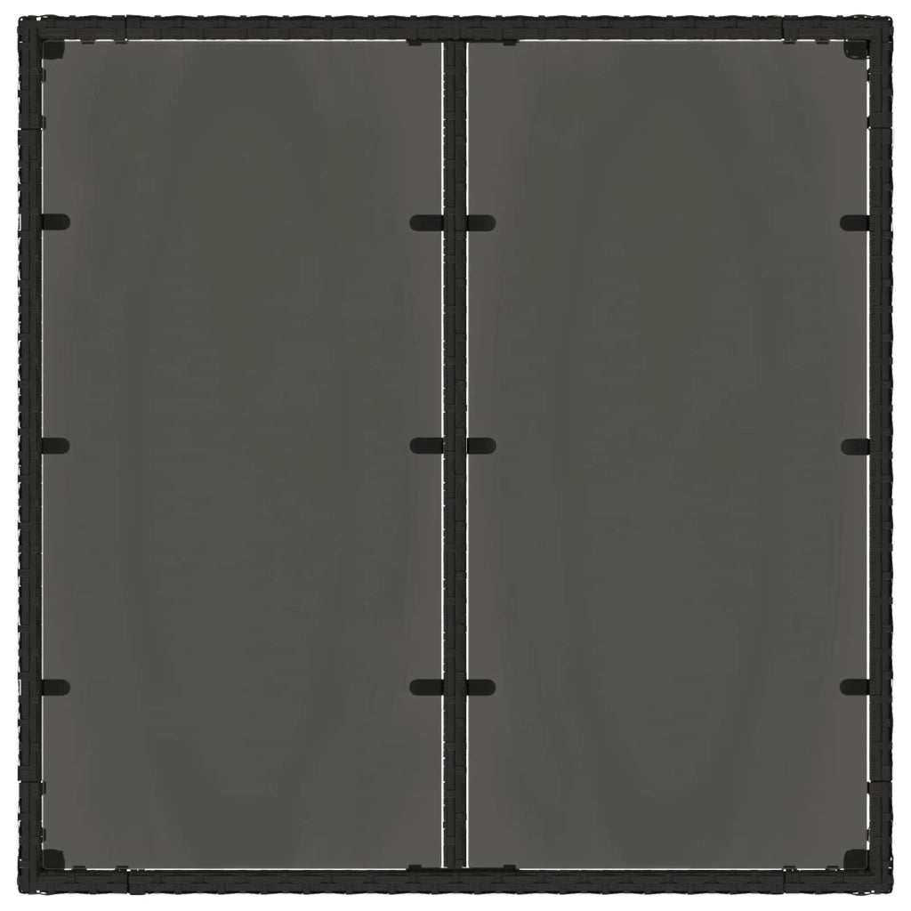 Set da pranzo per esterni 3 pz Nero polyrattan 3422292