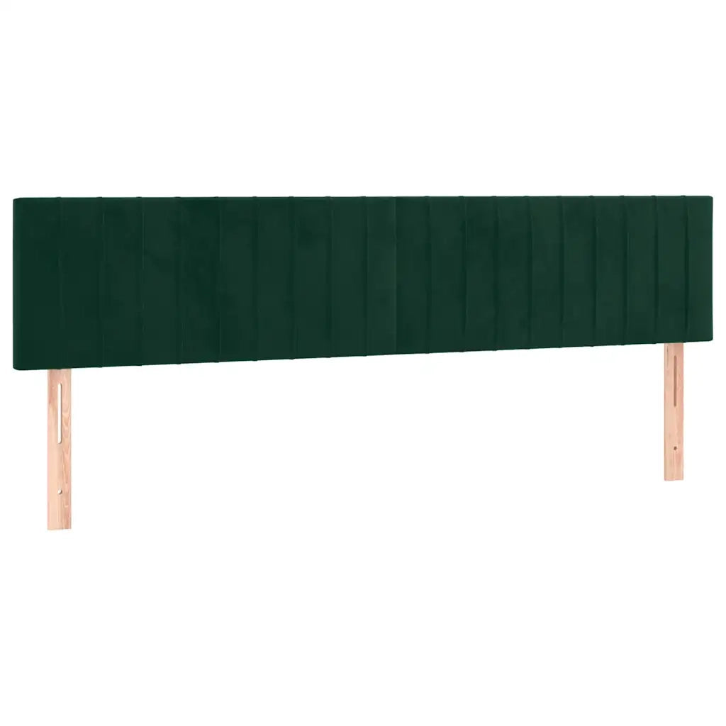 Testiera Verde Scuro 160x5x78/88 cm in Velluto 346267