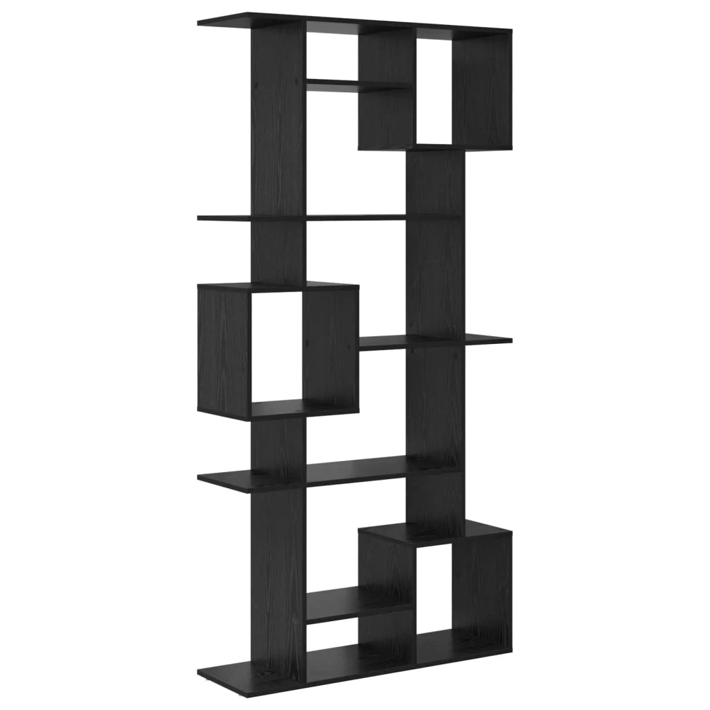 Armadio per Libri 9 livelli 92 x 29 x 188 cm Rovere Nero 3388359