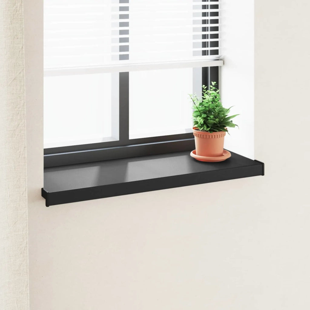 Soglia della Finestra Nero con Venature del Legno PVC 42046862