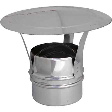 FUMAIOLO ZINCATO A CAPPELLO 'CINESE' TONDO Ø 130 mm