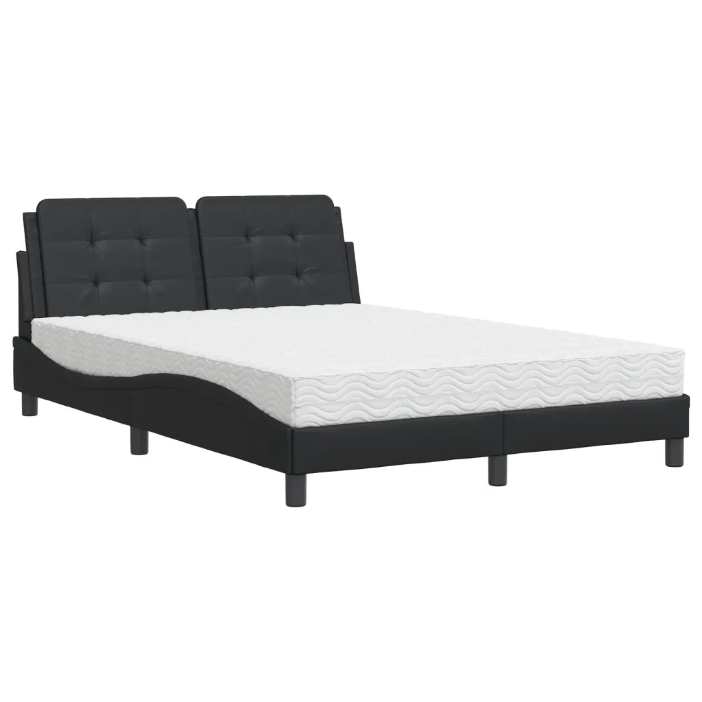 Giroletto senza Materasso Zadar Nero 140x190 cm in Similpelle