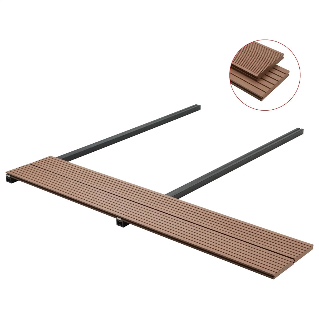 Tavola da decking 20 pcs Marrone Chiaro WPC 3444758
