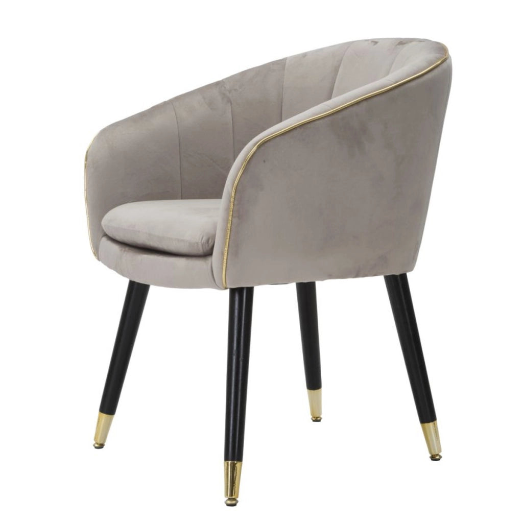 Poltrona VKH316, Grigio, Legno, 62x58x78 cm