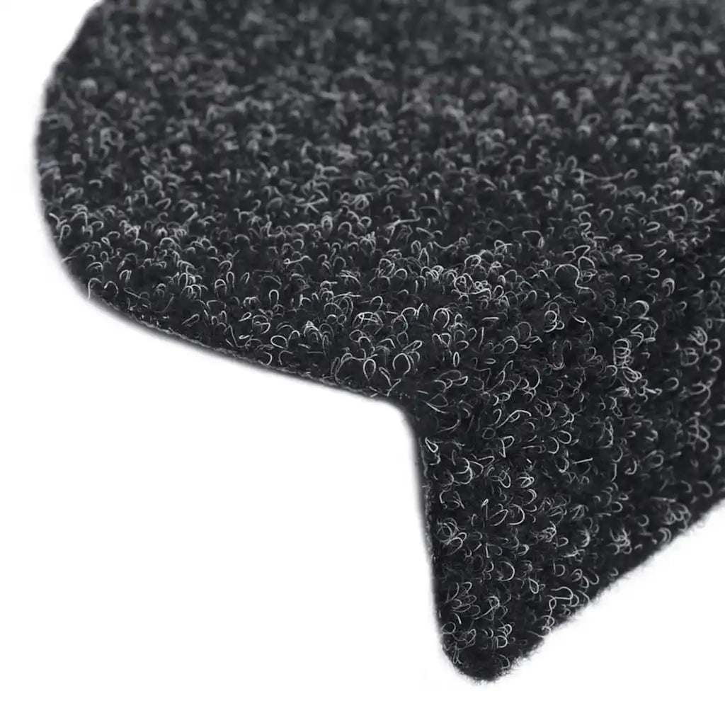Tappetini per scale autoadesivi 30 pz | Gradini per Scale 56x17x3 cm neri semicircolari
