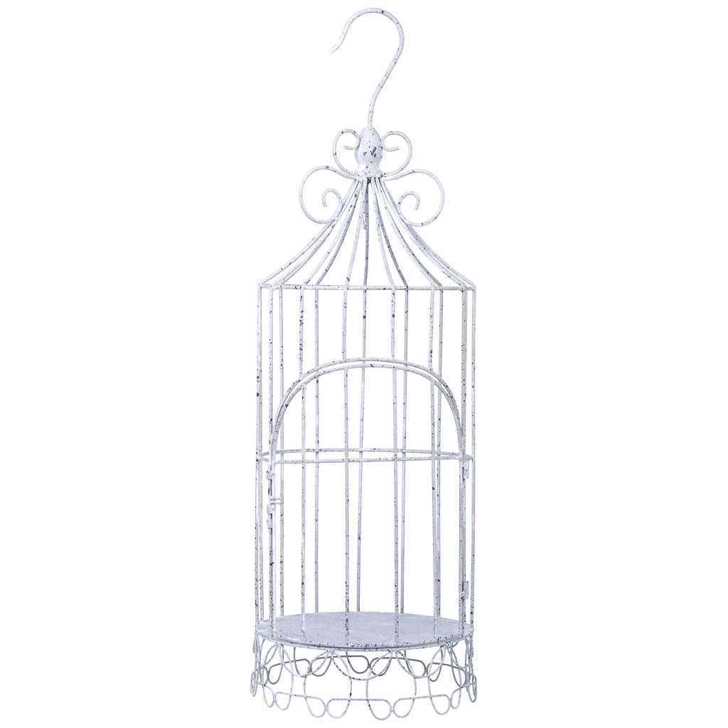 Gabbia decorativa in metallo 24,13x24,13x74,93h cm grigio