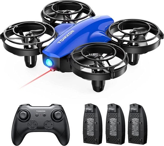 Drone per bambini - aereo da controllo remoto per principianti - durata volo 24 minuti - protezione propulsore 360 gradi - colore blu