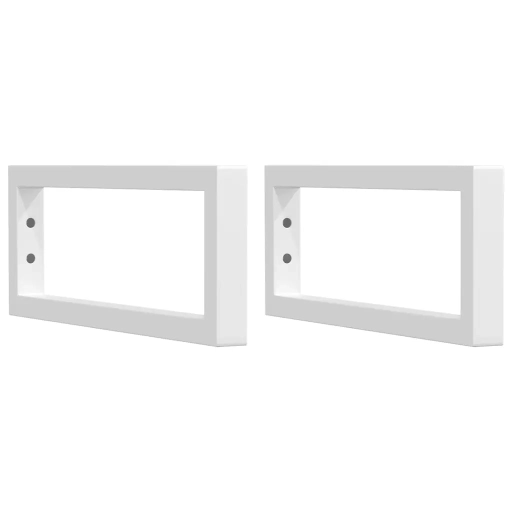 Reggimensole per Lavabo 2 pz Bianche Rettangolari in Acciaio 4007264