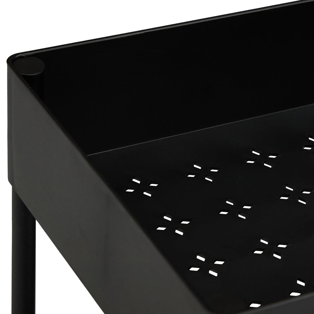 Pratico carrello da cucina a 2 livelli per cucina, bagno, ufficio 38 x 39,5 x 21,5 cm in plastica bianca 13_0016184