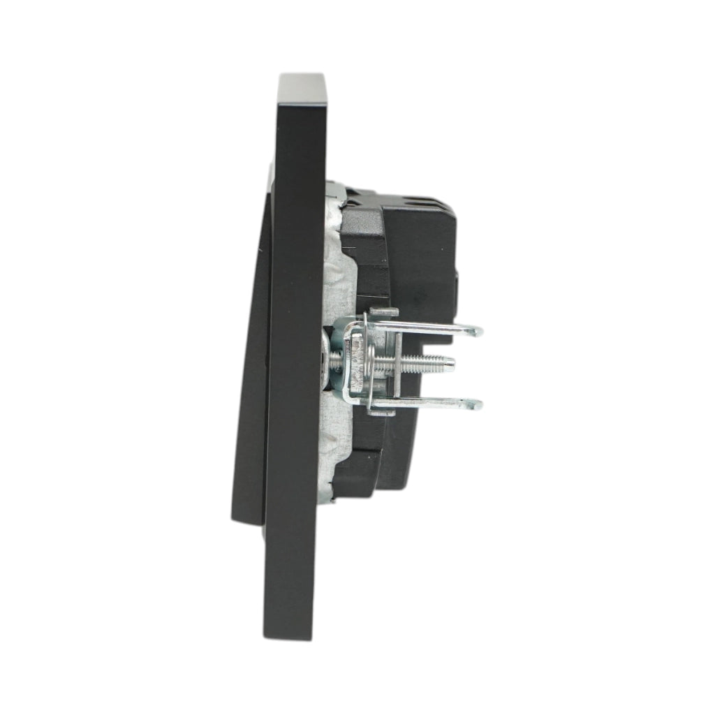 Interruttore singolo da incasso nero 220V, 10AX, ABS 80x80mm