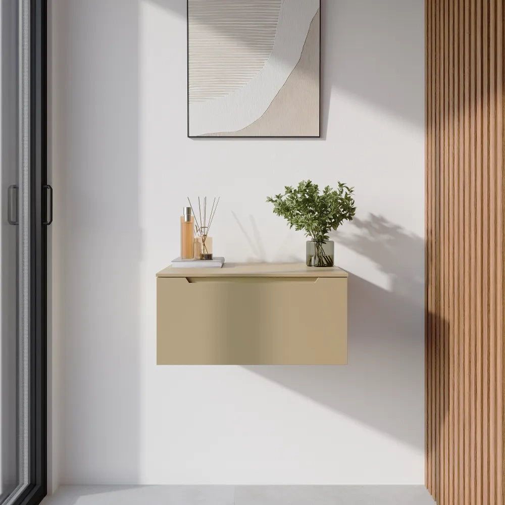 Cassettone scorrevole 70cm sabbia opaco chiusura soft-close | Bako