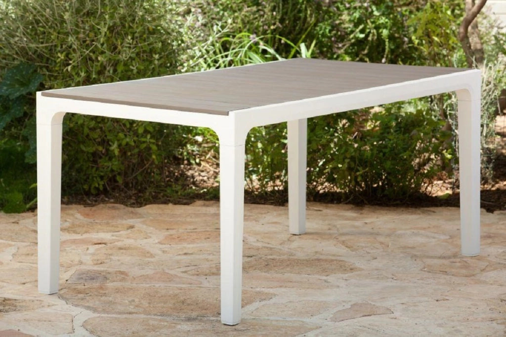 Tavolo da Giardino Harmony 160 x 90 x 74 cm in Resina Effetto Legno Colore