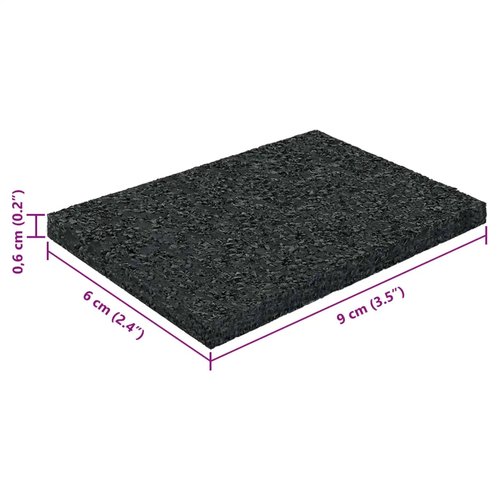 Pad per patio in granuli di gomma Nero 6 x 9 x 0,6 cm Gomma 42027226