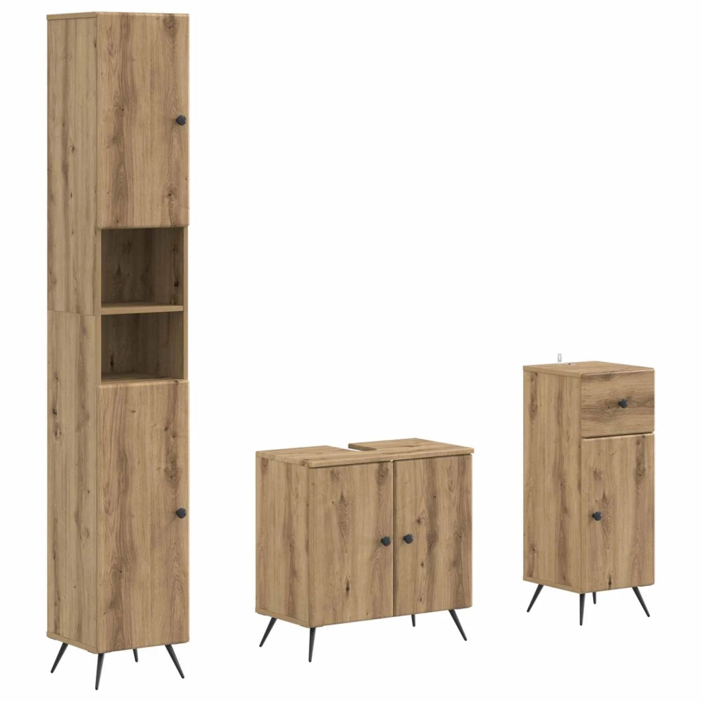Set di armadietti da bagno in 3 pezzi BREDA 3417890