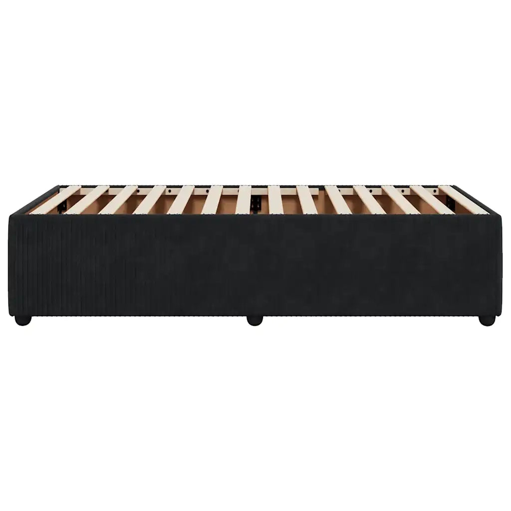 Giroletto-Struttura Letto Nero 90x190 cm in Velluto 628876