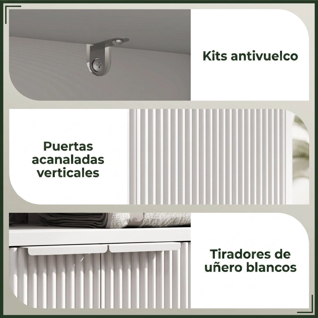 Mobiletto Sottolavabo con 2 Ante e Ripiano Aperto ¨C Minimal ¨C 60x33x63 cm Bianco