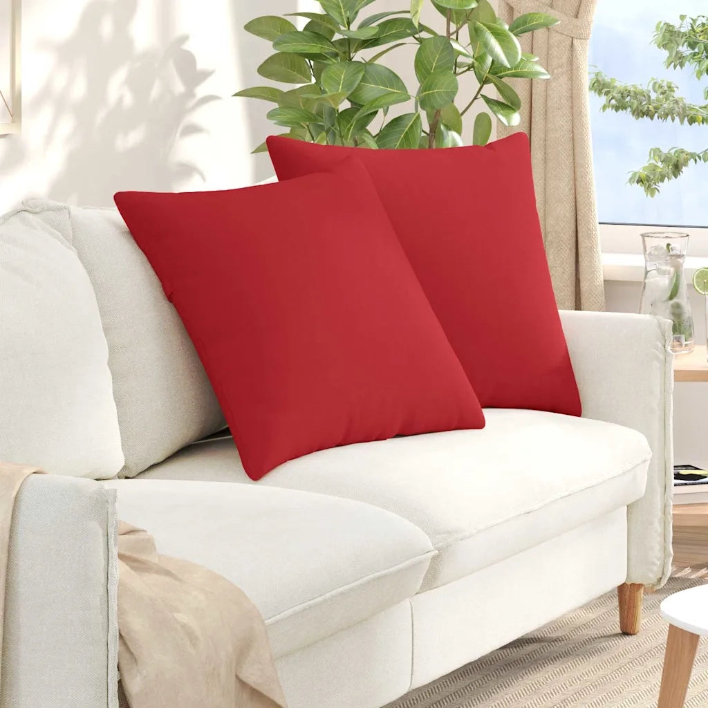 Cuscini da Divano 2 pcs Rosso 80 x 80 cm Tessuto 42014052