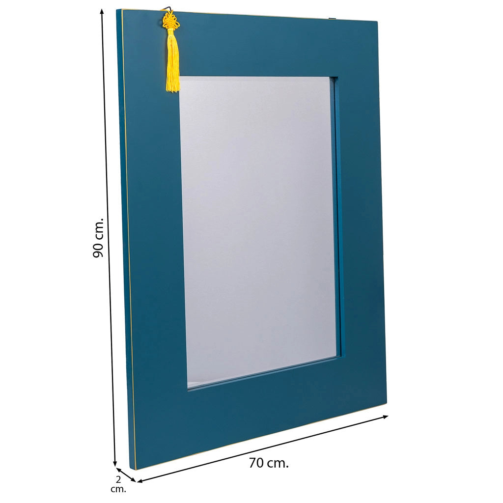 Specchio rettangolare in legno