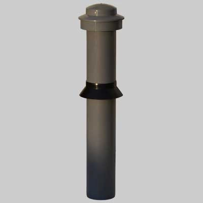 TORRETTA DI VENTILAZIONE IN PP GRIGIO  Ø 50     MADE IN ITALY