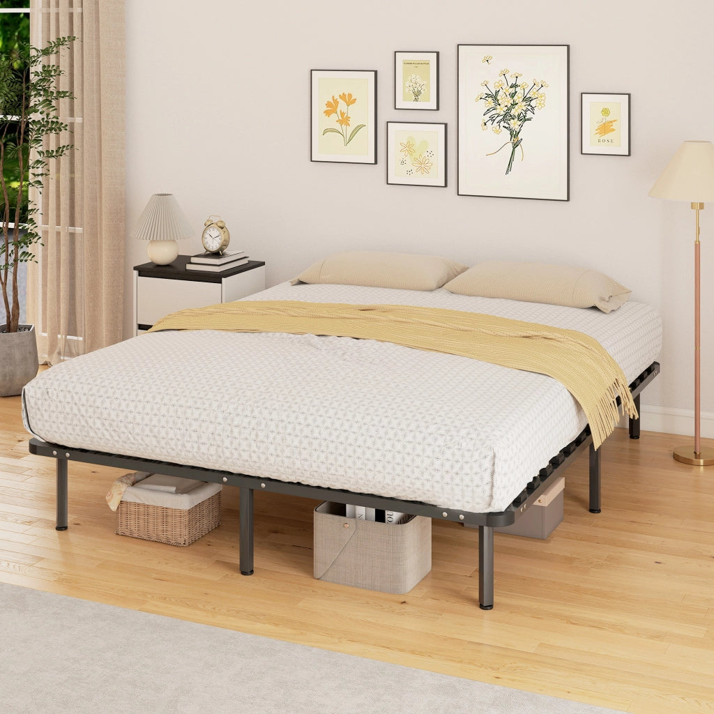 Letto matrimoniale contenitore ¨C Xylo ¨C legno massello nero con rete a doghe 160x190 cm
