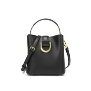 Borsa a mano da donna in vera pelle, nera.