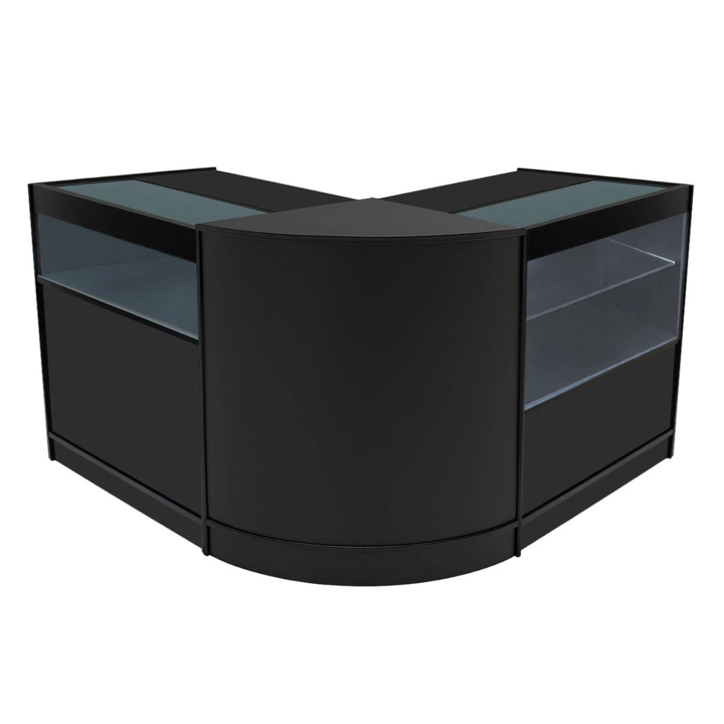 Set Banconi Adonis LED B900 C900 CM60 Nero – MDF e Vetro