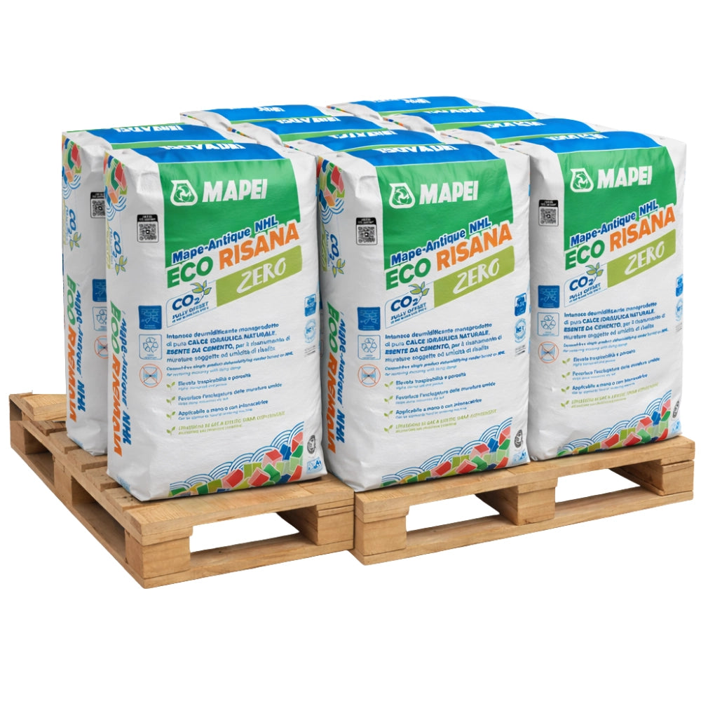 Kit sacchi intonaco deumidificante a base calce mape antique nhl eco risana 20kg *** formato 10 sacchi, confezione 1