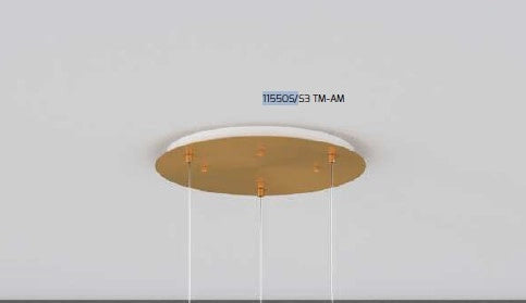 SOSP. OTTONE SAT. TONDA 5 LUCI VETRI (1 GRANDE AM+1 MEDIO AM+3 PICCOLO (1X AM+2X TR)) 1155OS-S5 TMIX-TA
