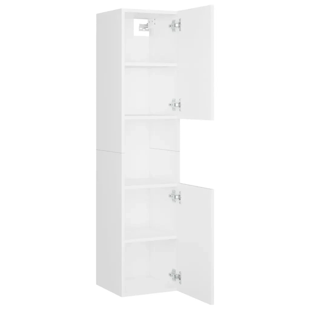 Set Mobili da Bagno | Armadio da bagno Bianco in Truciolato