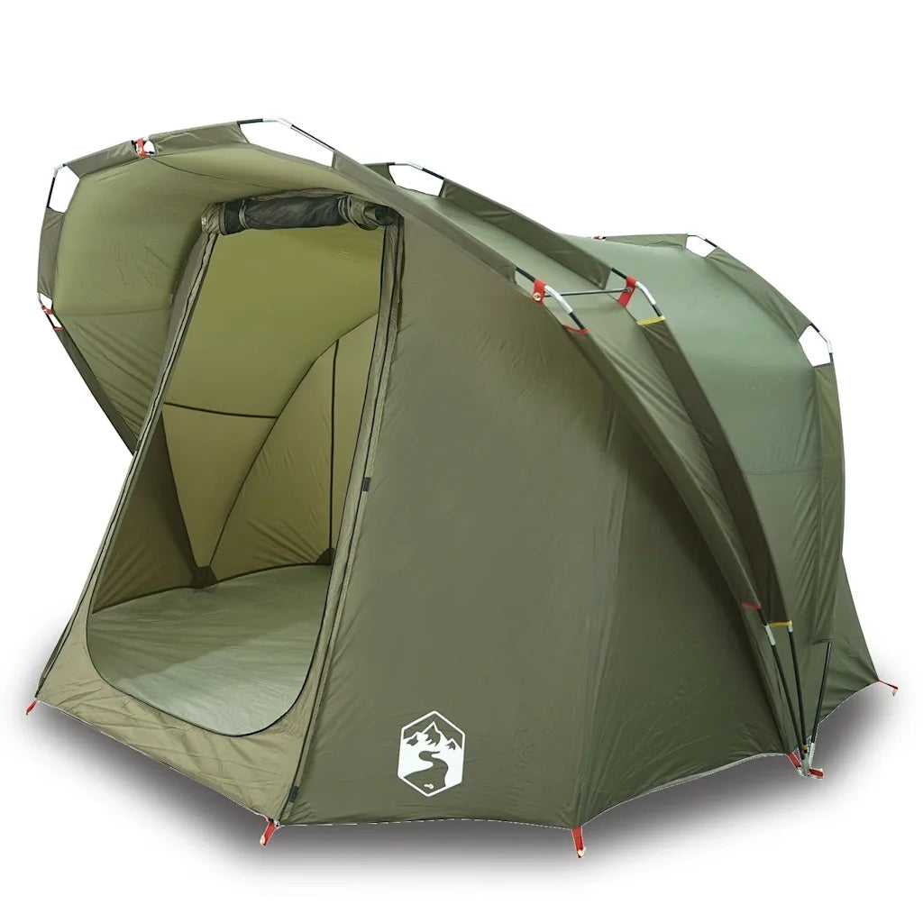 Tenda da Pesca per 4 Persone Verde Oliva Impermeabile