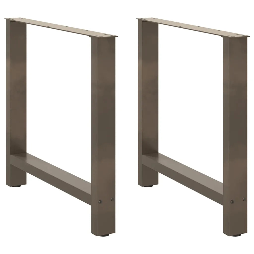 Gambe per tavolo da pranzo in acciaio naturale 2 pz | Piede del tavolo 70x(72-73) cm Acciaio