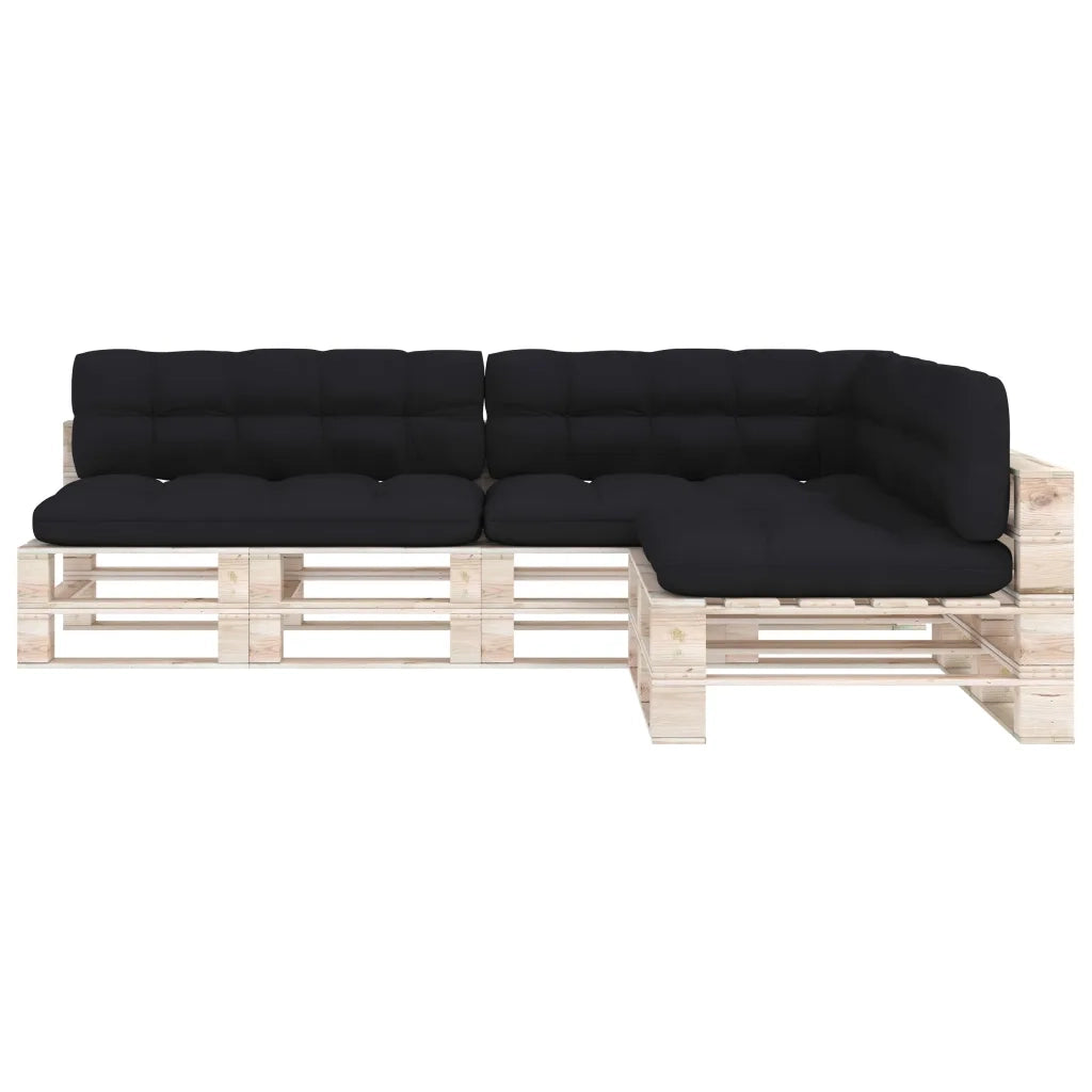 Cuscini per Divano su Pallet 7 pz Neri 314595