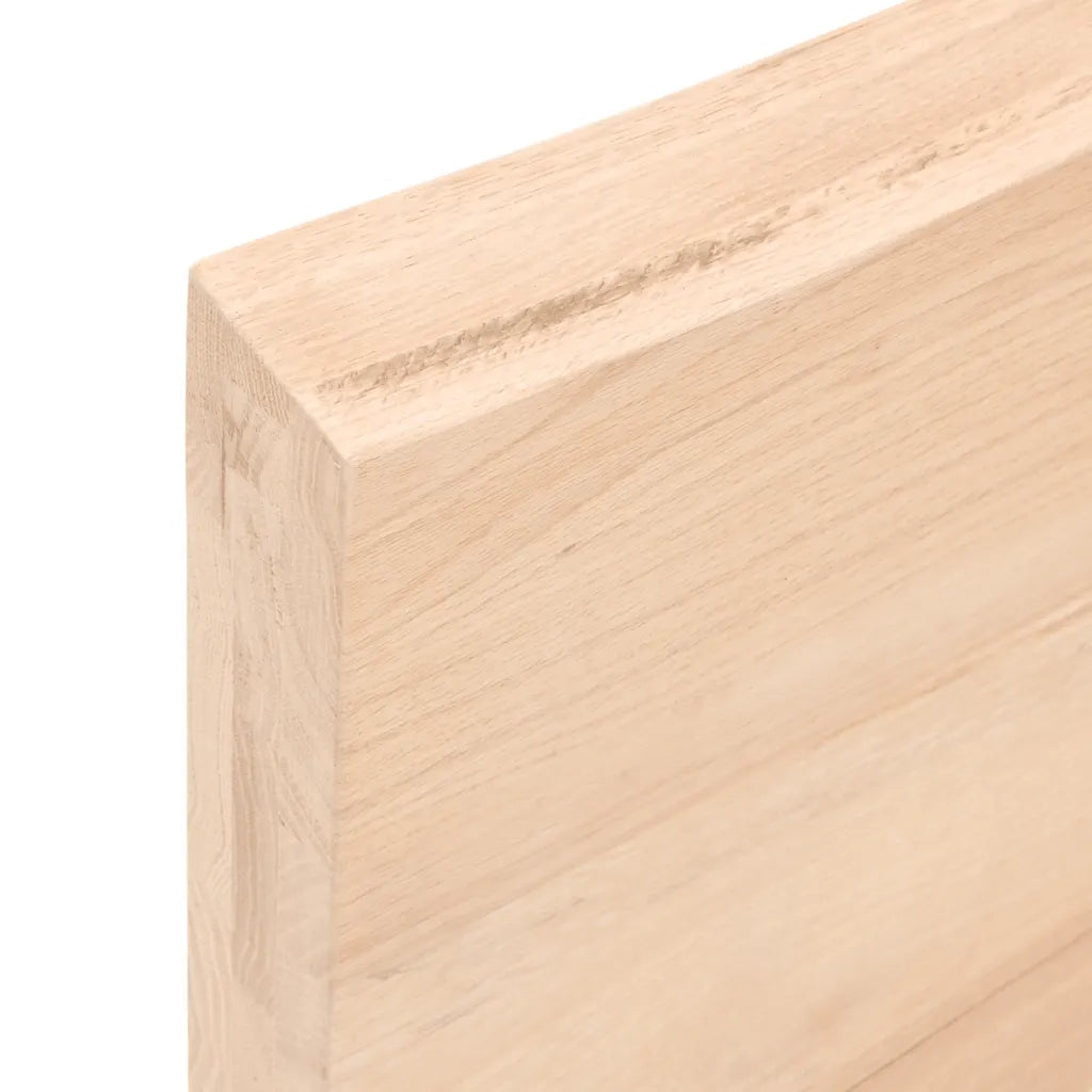 Ripiano a Parete 100x30x(2-6) cm Massello Rovere Non Trattato 363562