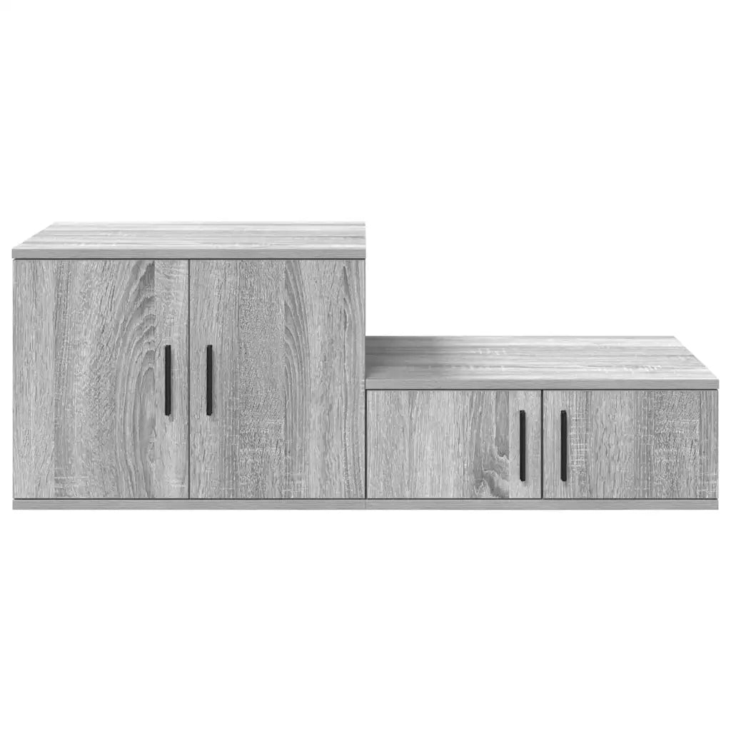 Armadio 2 pcs Grigio Sonoma 118 x 41 x 40 cm Legno multistrato 866664