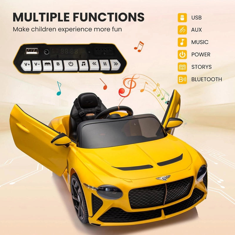 Auto Sportiva Elettrica per Bambini 12V con Porte Verticali; Telecomando; LED e Bluetooth