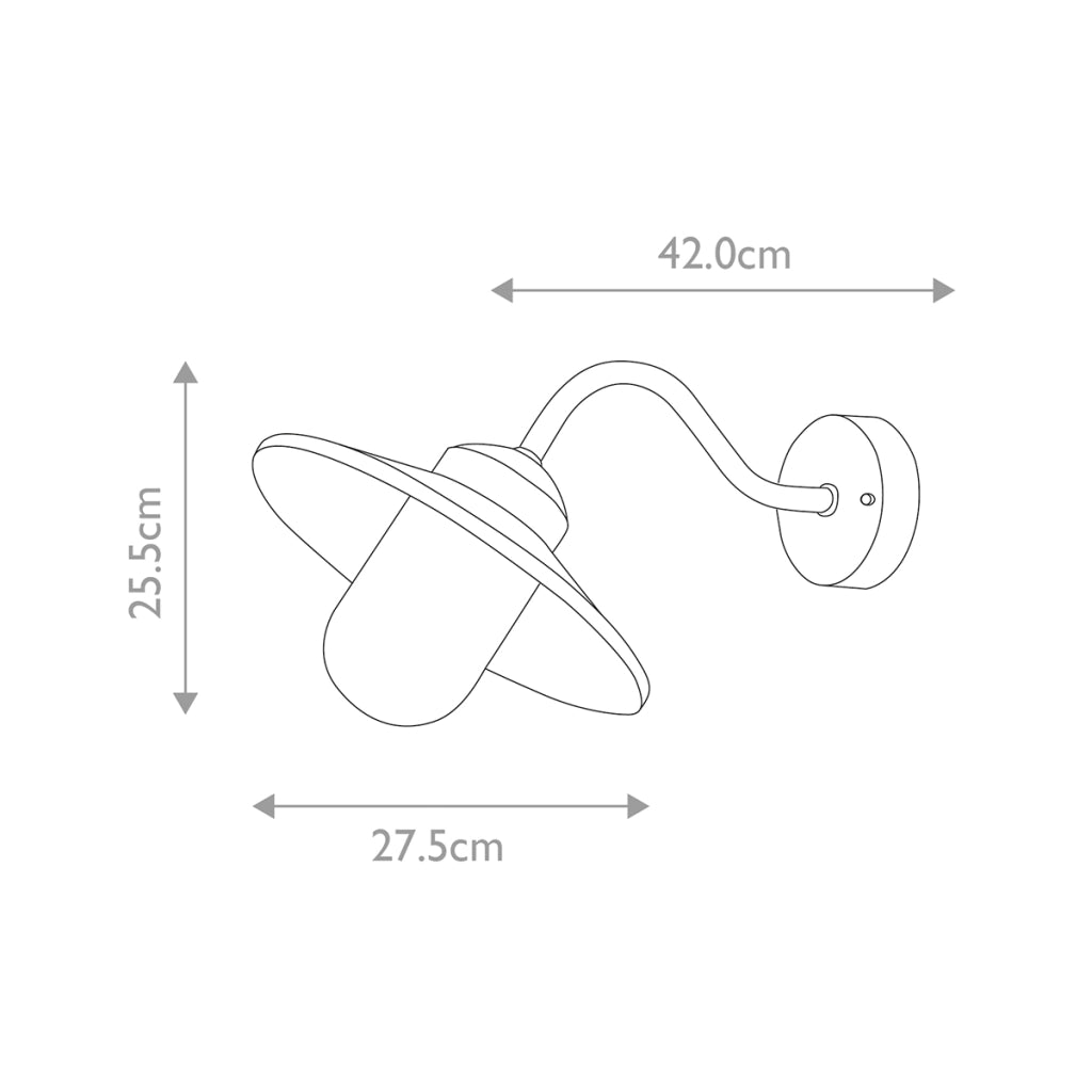 Applique esterna con sensore bianca E27 60W Klampenborg