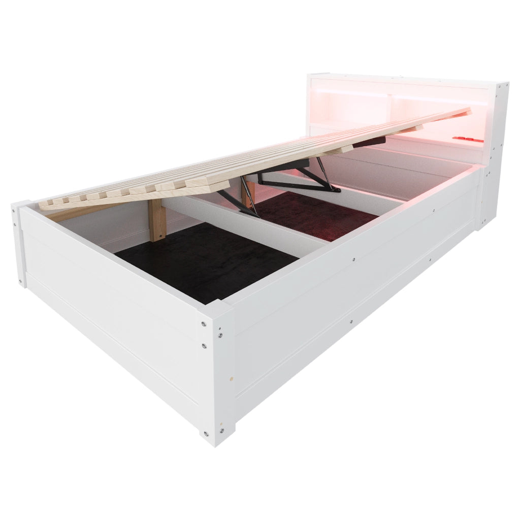 letto multifunzione mdf bianco 90 x 200 cm