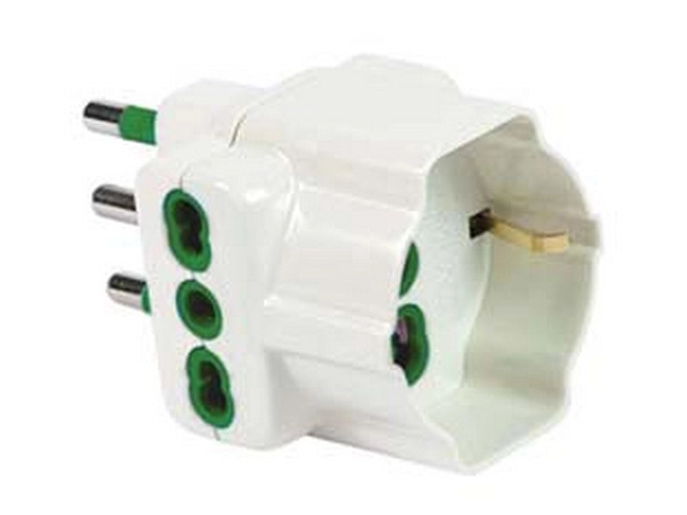 10pz adattatore triplo p+t schuko bipasso 16a bianco linea garanti bianco 82640 cod:ferx.fer419826