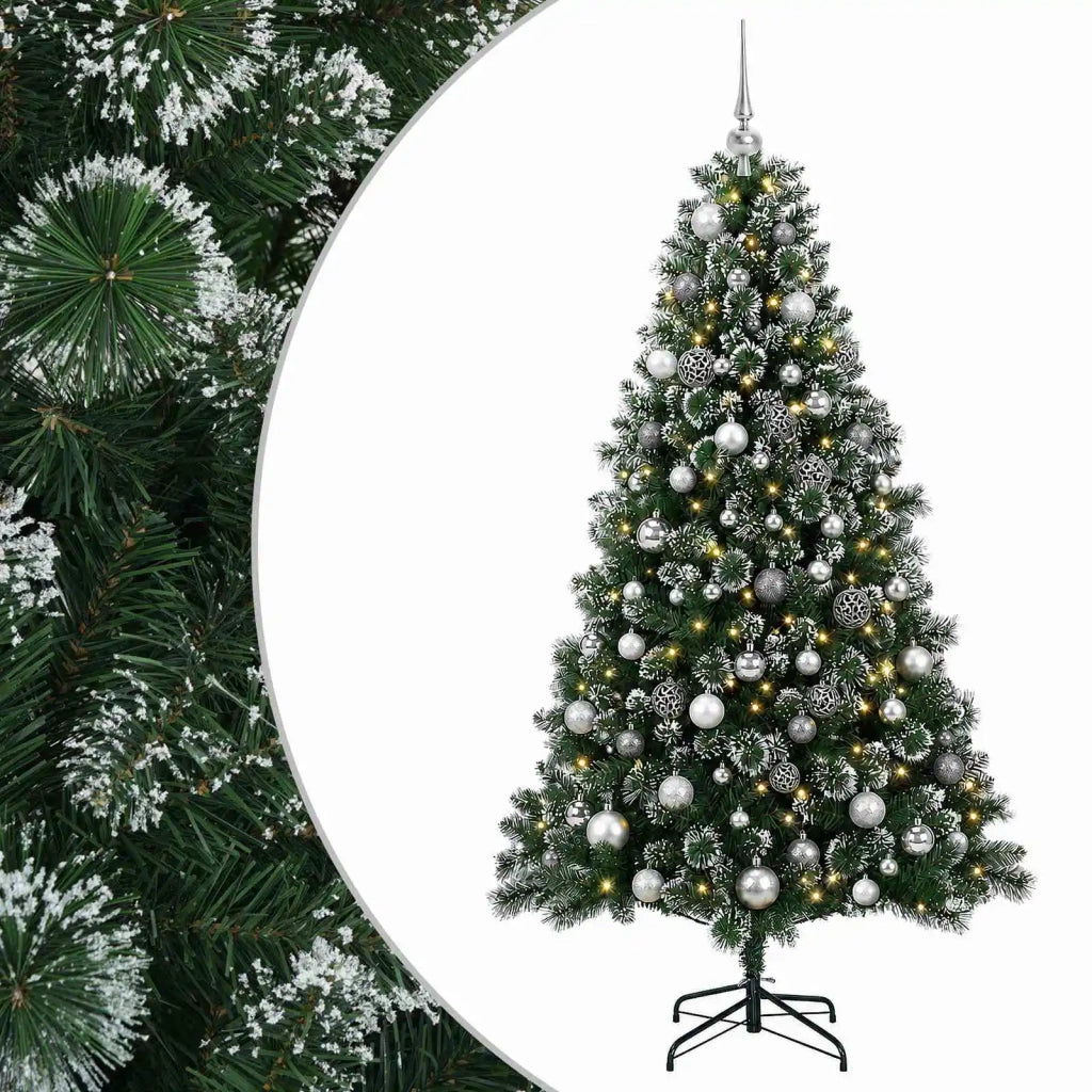 Albero di Natale artificiale con palline 210 cm 300 LED 3461243