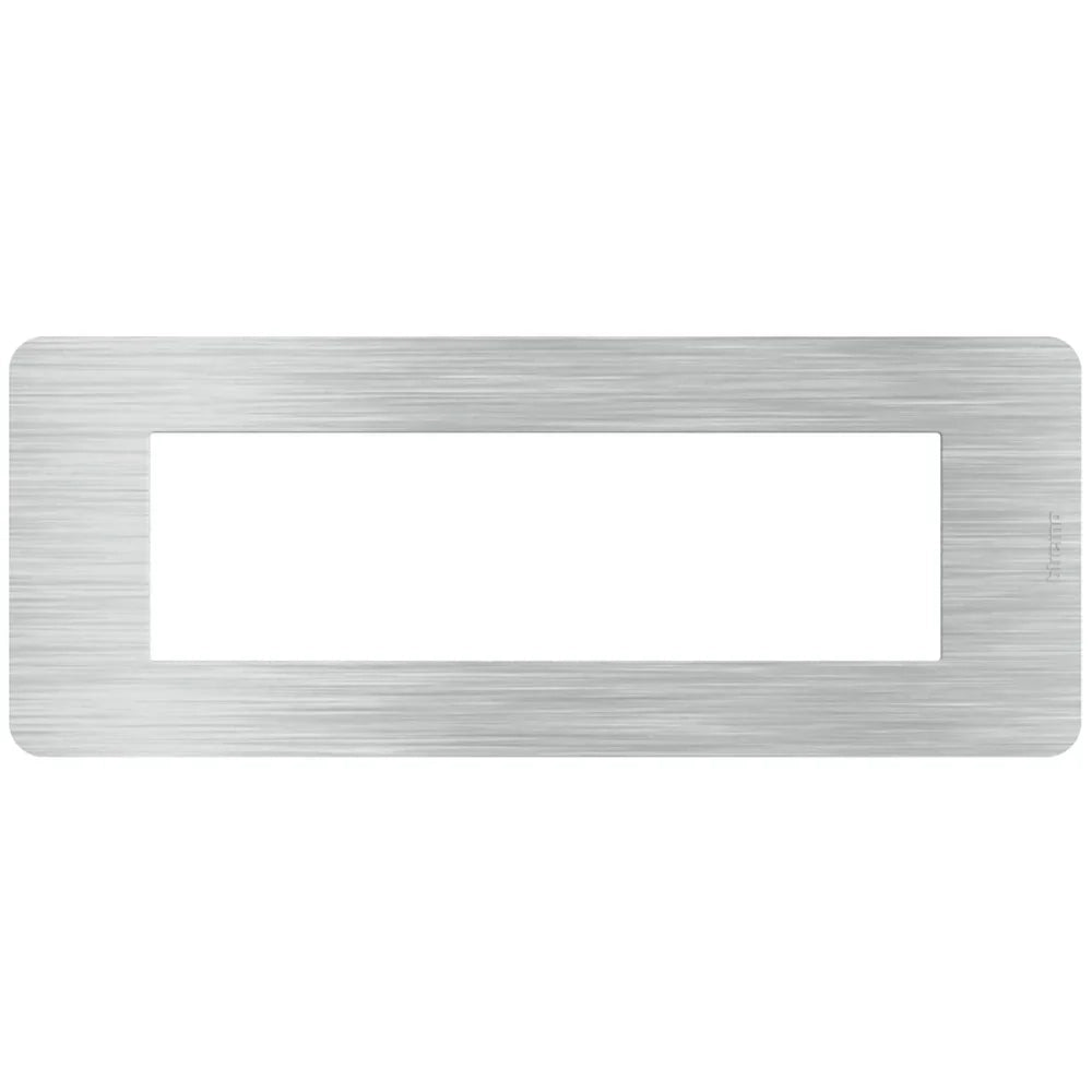 Placca Bticino MatixGO Effects 7 moduli alluminio JA4807EA